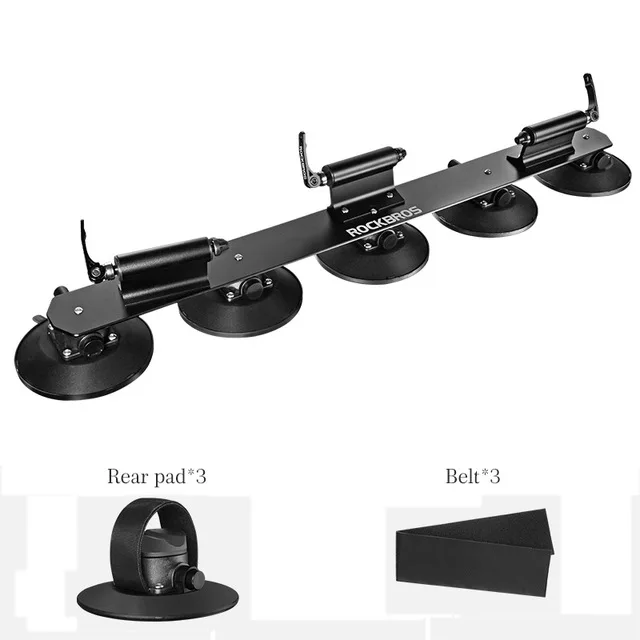 

Custom Hot Sale Custom Logo Bike Carrier Aluminum Car Roof Bicycle Suction Cup Rack With Cycling Storage Bag For 3 Bikes