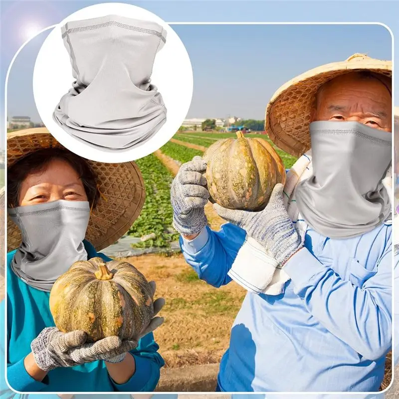 

CZKS 2 Pcs High Visibility Sun And Neck Protection Set For Hard Hats, Includes Full Brim Mesh And Bandana Face Scarf