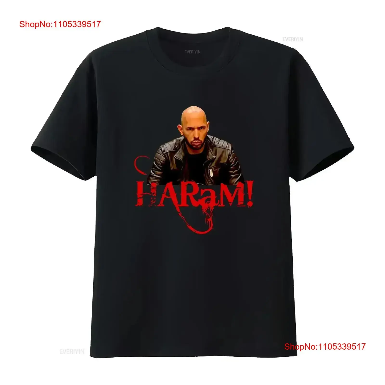 New Rare Andrew Tate Haram T shirt Black All Size WS472 vintage Washed fashion homme streetwear Breathable Slightly Versatile