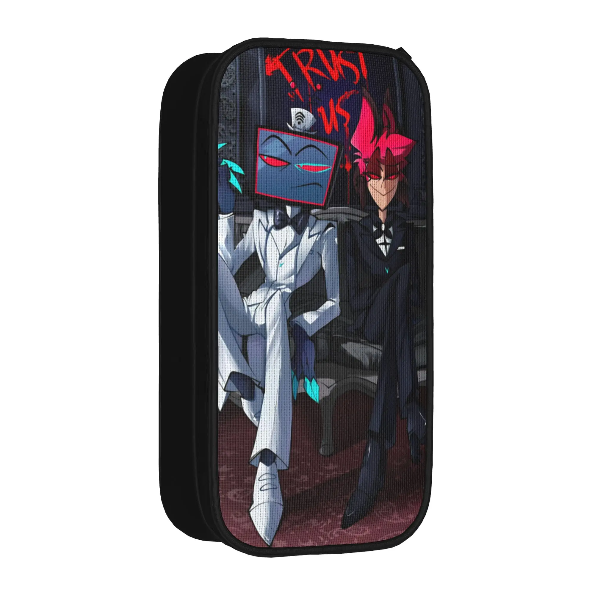 

R-Radiostatic Vox Alastor Merch Pen Box Large Capacity Kids Pencil Case Stationery Amazing Gift