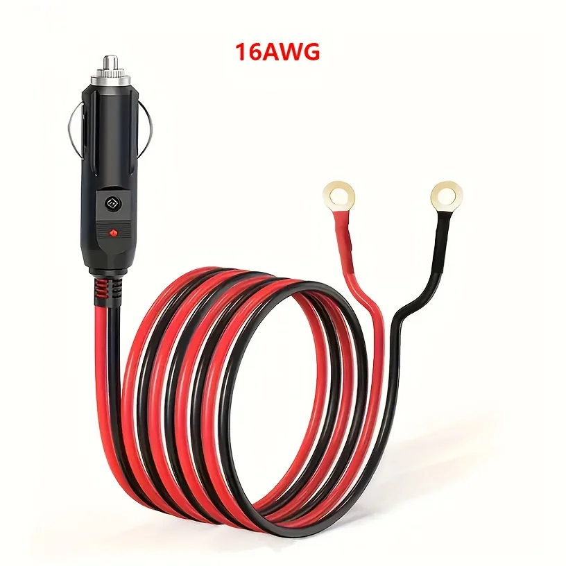 

16AWG Heavy-Duty Male-To-Male Automotive Car Plug Adapter, Suitable for Car Inverters, Tire Inflators, And Air Pumps.
