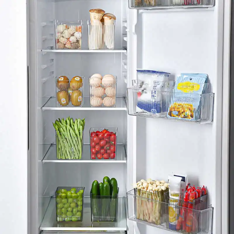 Refrigerator Storage Box Kitchen Organizer Fridge Freezer Side Door Vegetable Fruit Spice Case Food Container Kitchen Organizer