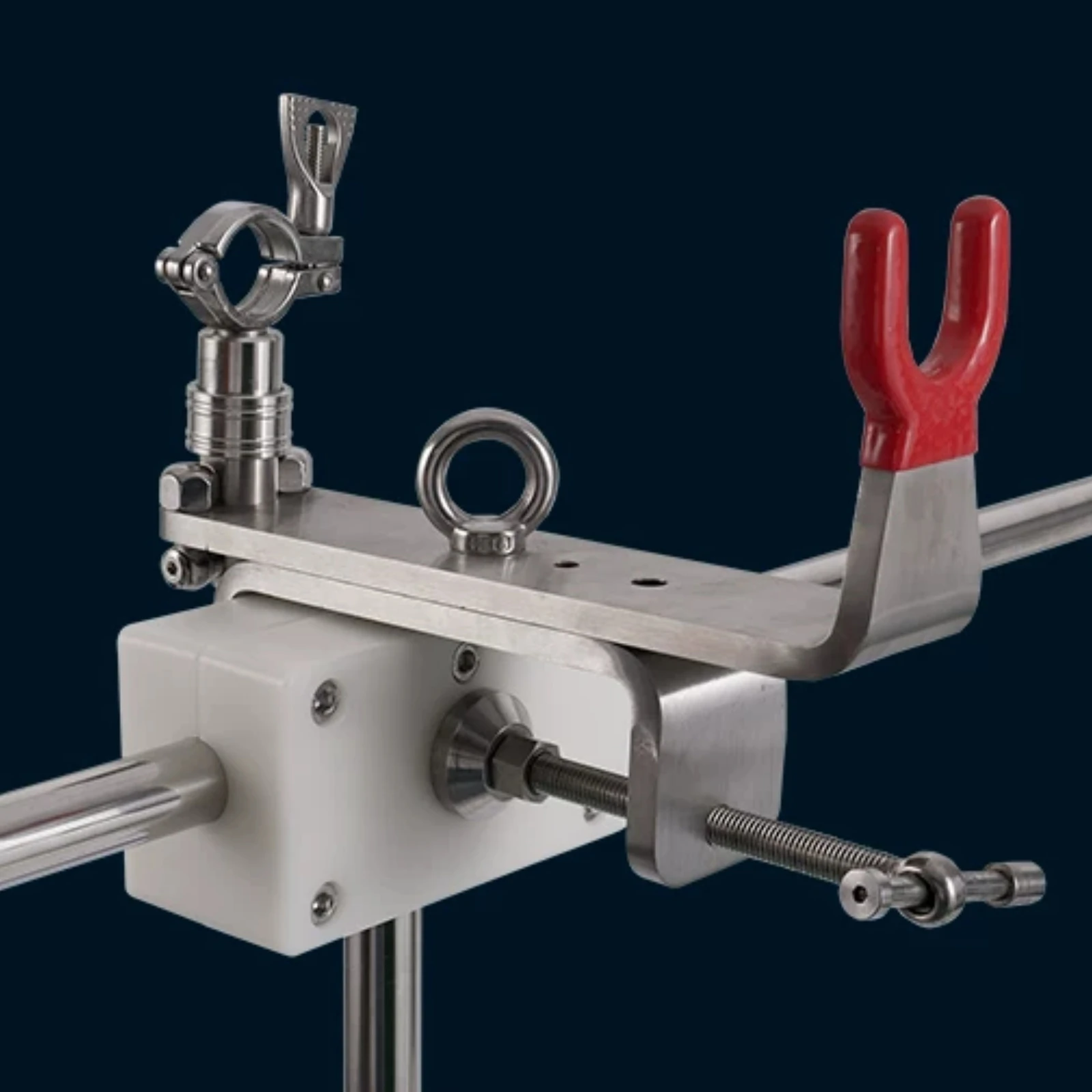 Fishing Rod Clamp Board Double-Pipe T-Shaped Clamp Board with Drainage Bracket Quick-Disassembly Water Resistant for Anglers