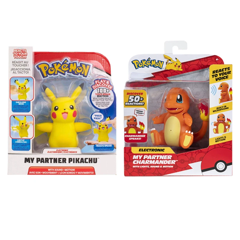 

Pokemon My Partner Pikachu Charmander Electronic and Interactive Touch Control Sound Light Doll Electronic Pets Animated Model