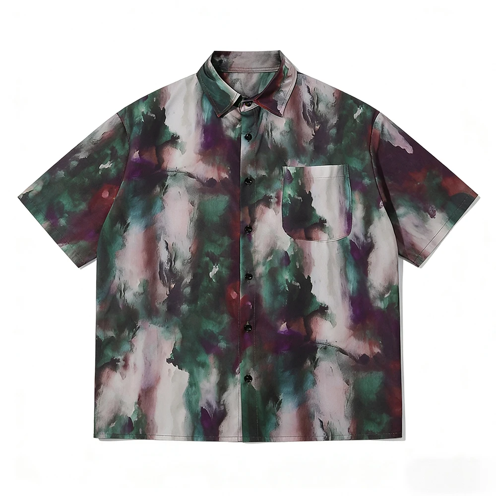 

2026 Summer Shirts For Man Short Sleeve Y2k Beach Hawaiian Shirt Women's Korean Fashion Floral Print Men Clothing Oversized Tops