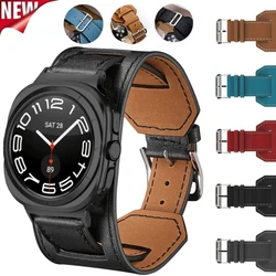 Strap for Samsung Galaxy Watch 8-7 Ultra 47MM Leather Bracelet Belt Correa for Galaxy Watch 8-7 Ultra 47mm Watchband Accessories