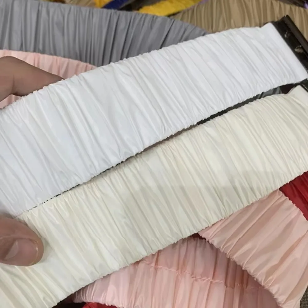 أزياء 5 سنتيمتر واسعة أسفل معطف الخصر حزام عارضة مطوي تمتد حزام مشبك مطاطا بلون أسفل سترة حزام الخصر #2