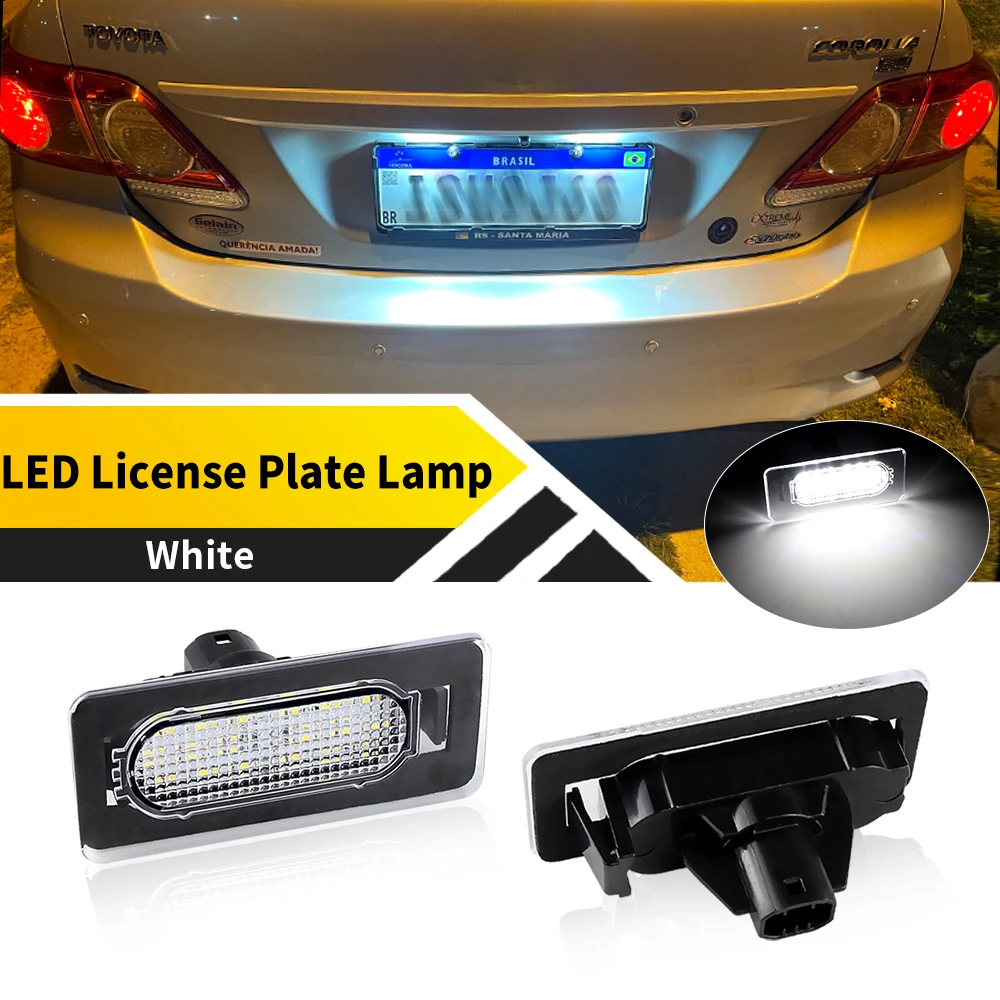 

2PCS Tail Lamp For Toyota Corolla Sedan 2014-up OEM# 81270-02250, 8127002250 LED Rear License Plate Lights White LED Bulb 12V