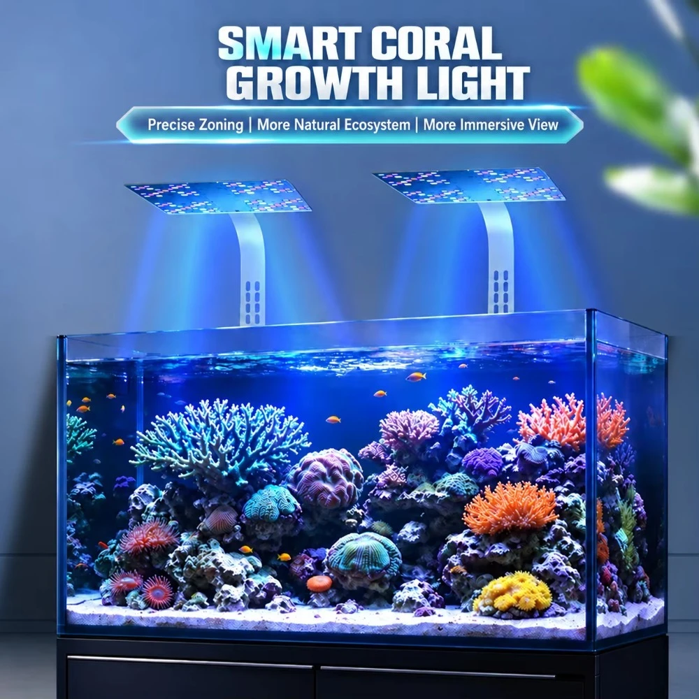 Brand New 150W/200W Smart Coral Light 5G WiFi/Bluetooth App Control Full Spectrum Coral Light 7 Channel Dimming