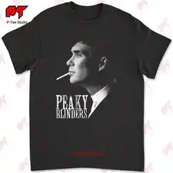 Peaky Blinders T-Shirt męski Tommy Shelby O dekolt 100 bawełna New 9WIE