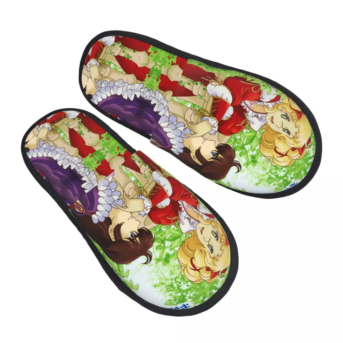 Zapatillas de casa con estampado personalizado para mujer, pantuflas mullidas de espuma viscoelástica con estampado de Anime, cómodas y cálidas, para interiores y exteriores