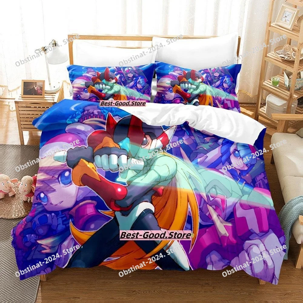 

Game Mega Man Zero Bedding Set Single Twin Full Queen King Size Bed Set Adult Kid Bedroom Duvetcover Sets Anime conjunto de cama