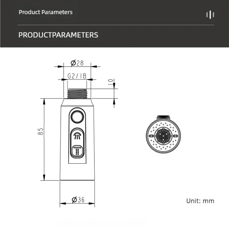 Durable ABS Dual Function Kitchen Faucet Pull out Sprayer Nozzle Water Saving Shower Spray Head for Basin Sink Tap Replacement