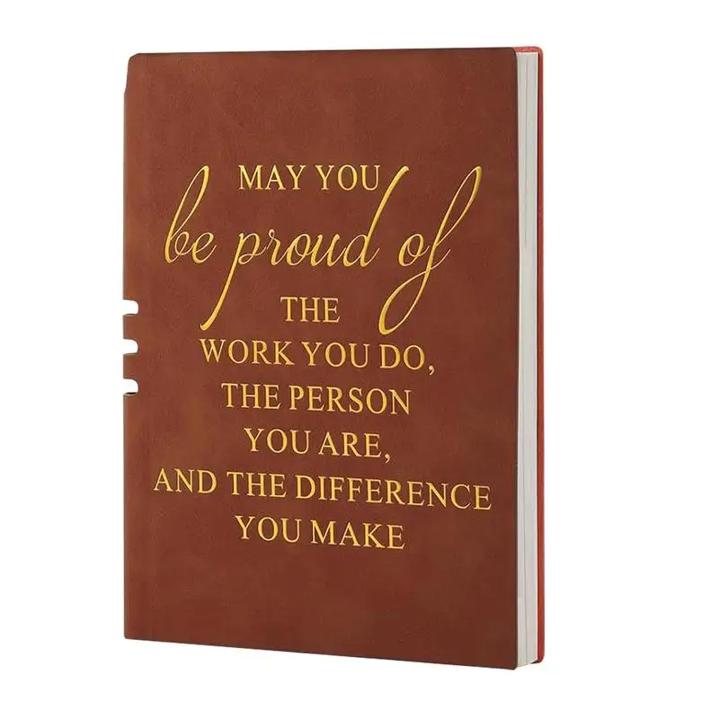 Inspirational Journal A5 Size Business Notebook Writing Notebook School Supplies Soft PU Leather Cover Work Journal For Note