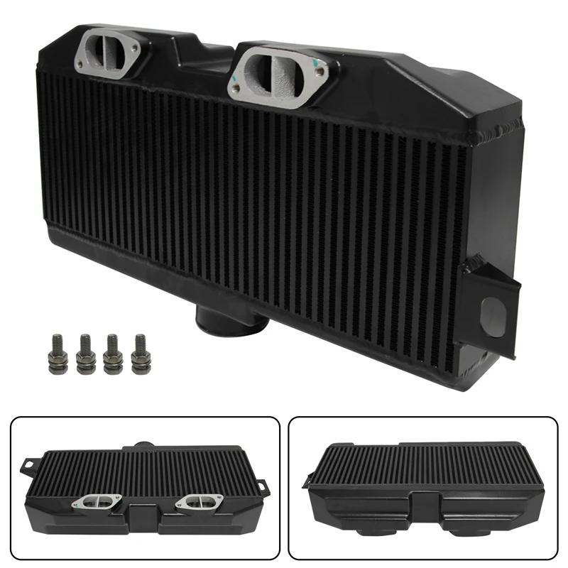 Intercooler Uprated con montaggio superiore per Subaru Impreza WRX/STI GD GG EJ20 EJ25 02-07 nero/argento