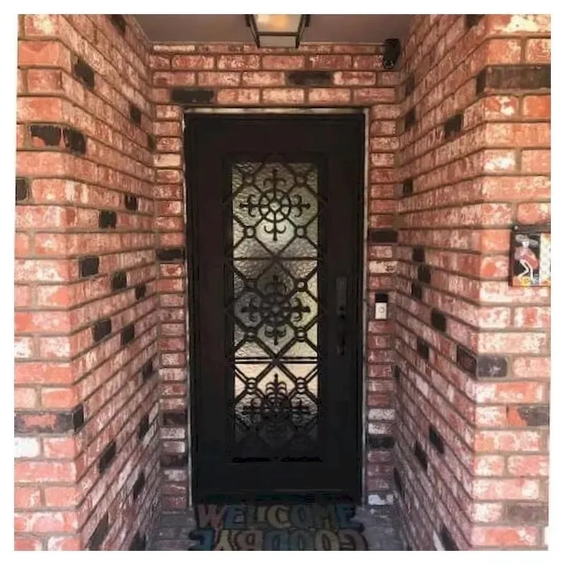 Rust Resistant Traditional Wrought Iron Door with Fiberglass for Outdoor Garden Use