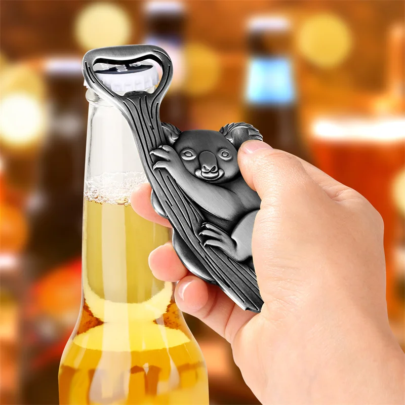 Kreativer Koala-Flaschenöffner im Vintage-Stil aus Metall für Bar, Küche, Hochzeit, Party-Dekoration, Geschenk für Bierliebhaber – Detail 5
