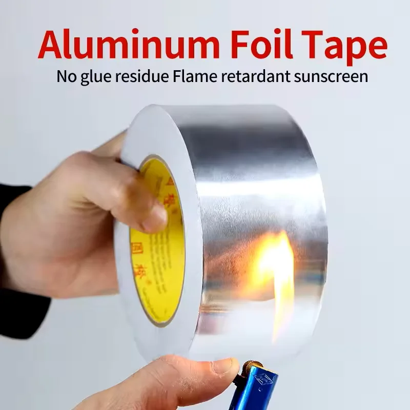 Hochtemperaturbeständiges Aluminiumfolienband Küchenrohr-Reparaturband Selbstklebende Dichtungsfolie Wärmeisolierung Leckdicht – Detail 3