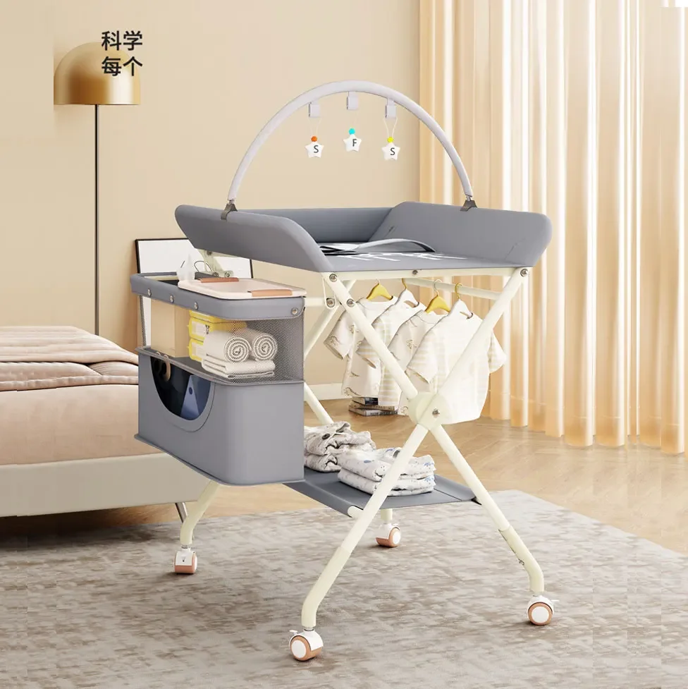 

One-click Folding Multifunctional Baby Nursing Table Foldable Portable Baby Diaper Massage Bath Changing Table