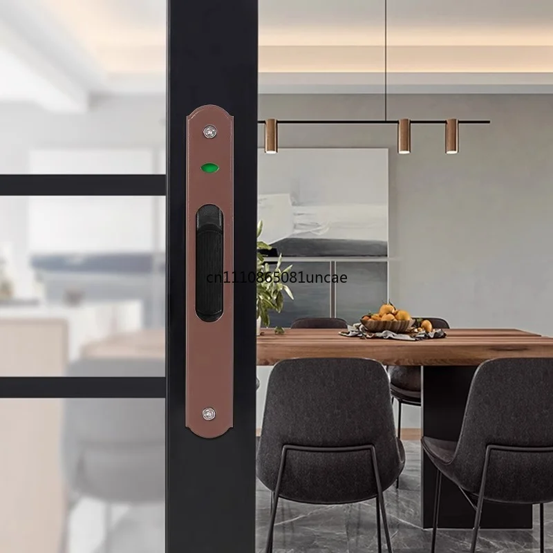 For Sliding Door Hook Lock Single Side Invisible Lock 90 Degree Latch For Aluminum Glass Balcony Old Style Door Hardware