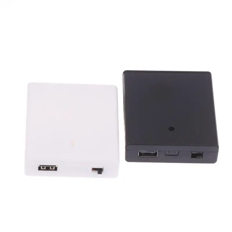 1Pcs USB Power Supply Battery Box Portable Mini 4AA Battery Holder Storage Box Case For LED Strip Light Accessories