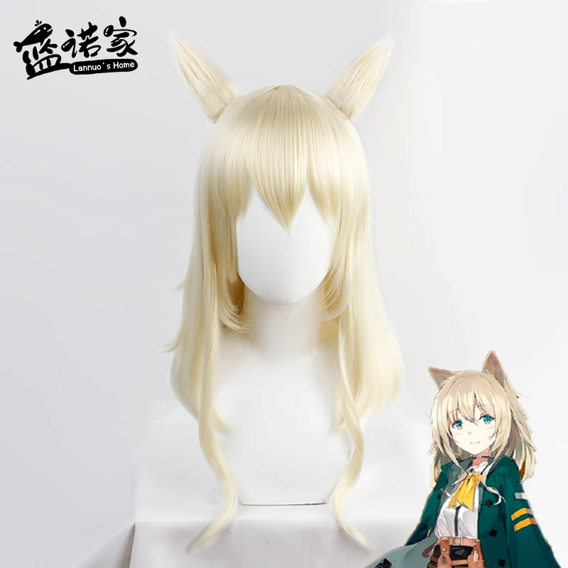 

Anime Arknights Podenco Cos Cosplay Wig Halloween Carnival Party Props Synthetic Hair Heat Resistant Fiber + Wig Cap