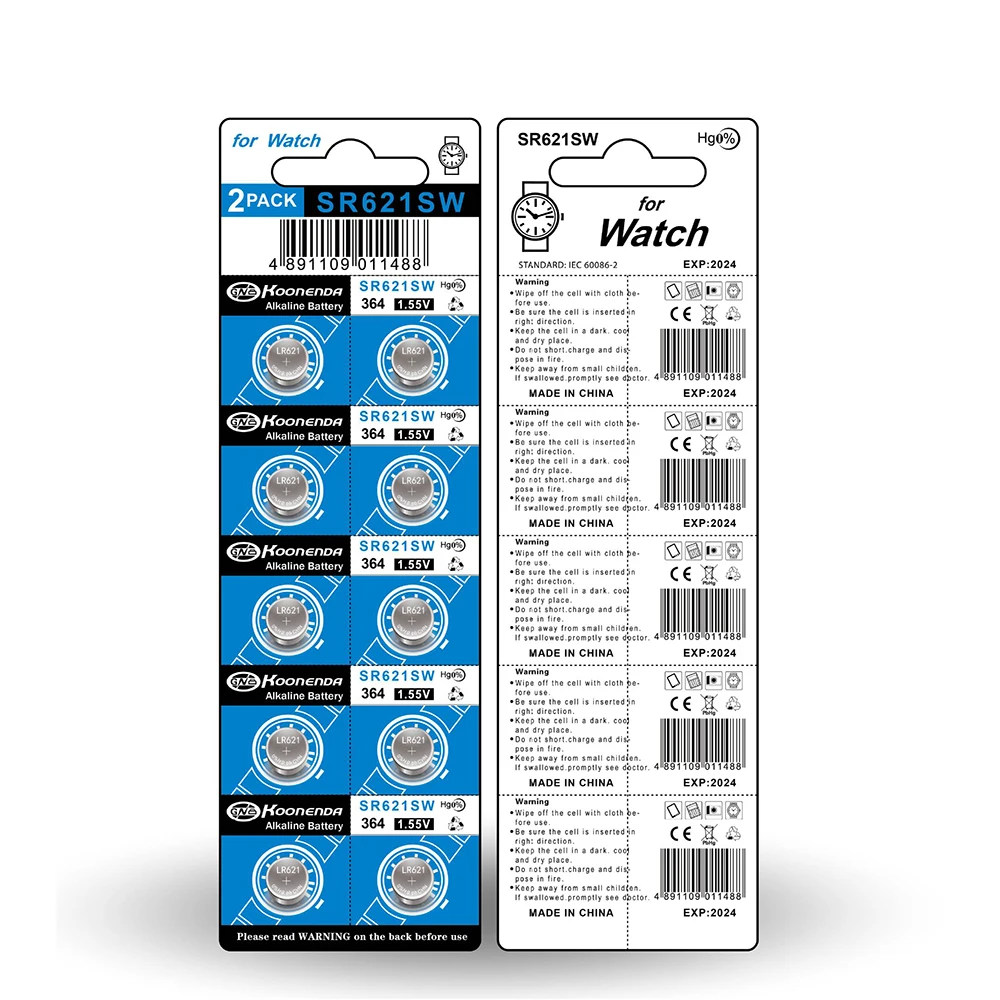 2-50PCS AG1 LR621 364 V364 164 531 SR621 SR621SW SR60 CX60 1.55V Alkaline Battery For Watch Car Key Remote Toy Button Coin Cell