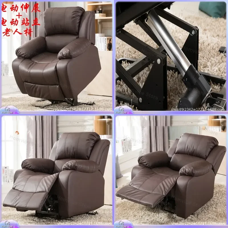 Massage Chair Full Body Recliner Zero Gravity Space Capsule Sofa Leather Home Furniture Automatic Lifting Seat for
