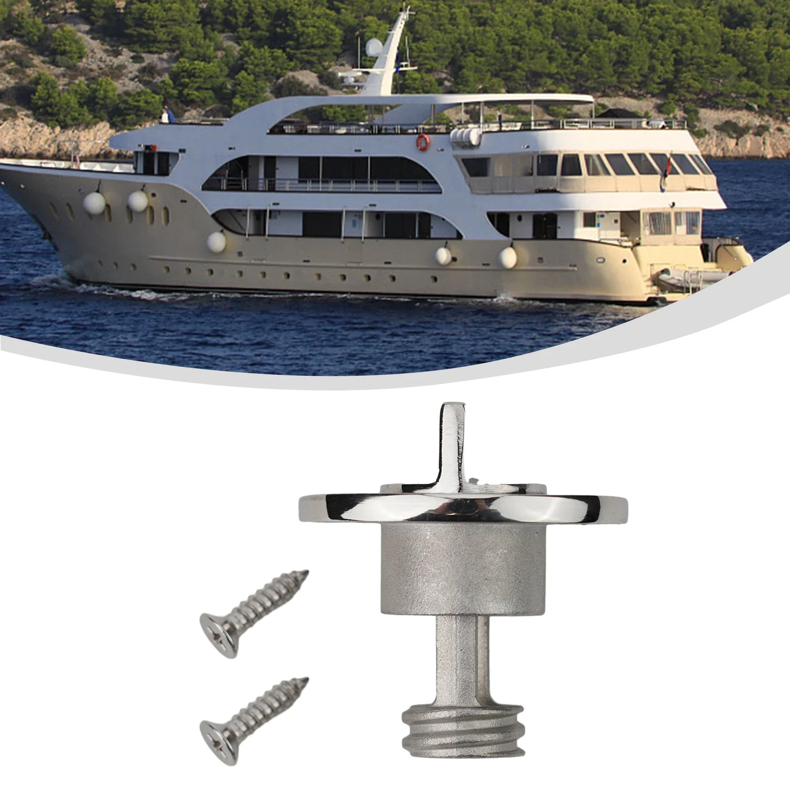 Retention System Keeps Plug From Getting Lost IN Hole Heavy Duty Marine Stainless Steel Maximum Corrosion Resistance