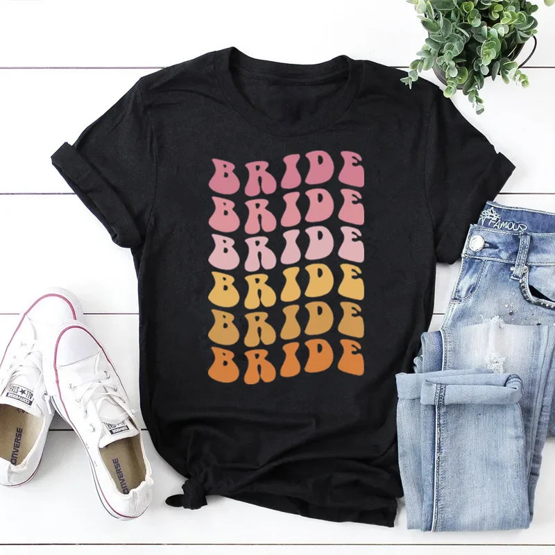 Bride Shirt for Women Cute TShirt Be Future Bachelorette Short Sleeve Top Tees Harajuku Streetwear kawaii goth y2k Drop shipping