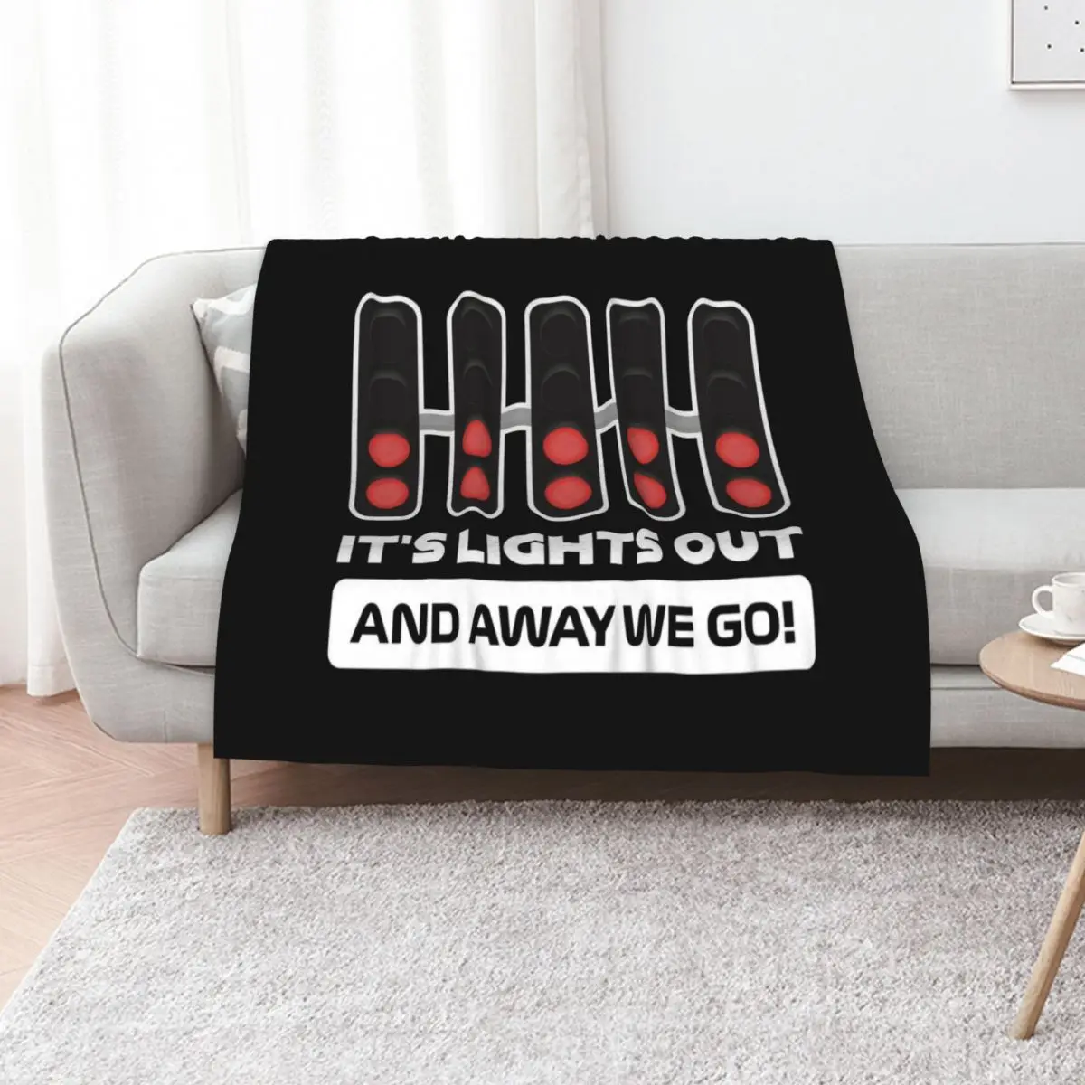 It's Lights Out and Away We Go! - Version 2 (White) Throw Blanket manga for babies Hair Comforter Bed linens Softest Blankets