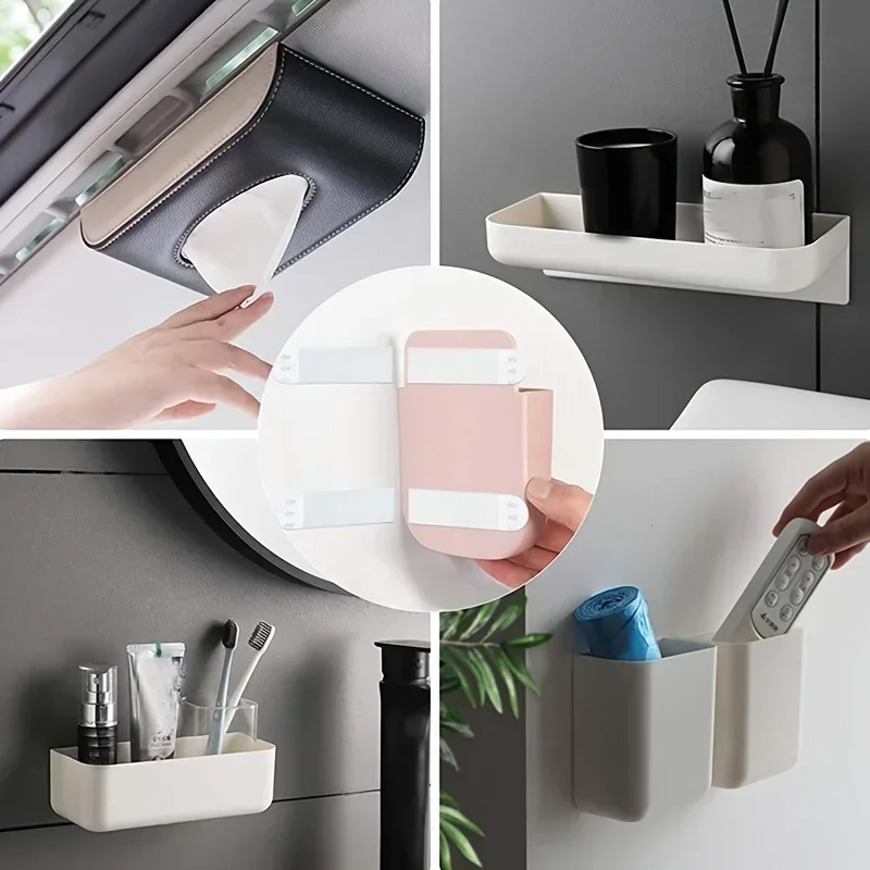 12 Pairs Double-sided Adhesive Strip Non-destructive Hanging Wall Adhesive Strip Wall Hooks Tool-Free Removable Adhesive Strip
