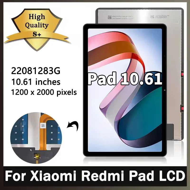1061インチxiaomi-redmi-pad用にテスト済み-22081283-g-lcd-ディスプレイ-タッチ-スクリーン-デジタイザー-アセンブリの交換修理部品