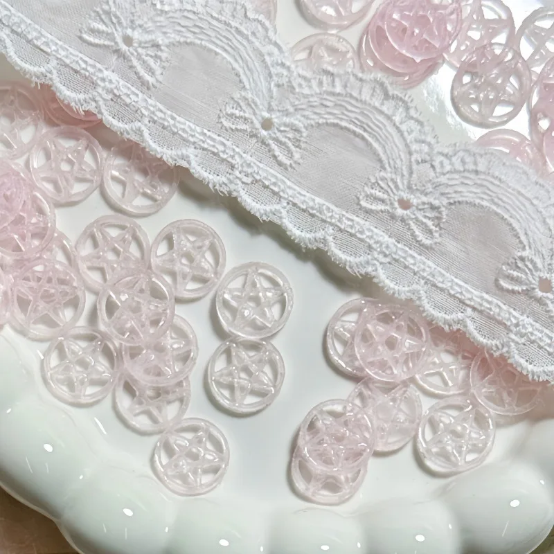 13mm Resin Charms Geometric Star Candy Magic Circle Pendants DIY Earring Fillers Slime Cream Glue Kuka Frame Journal Fan Crafts