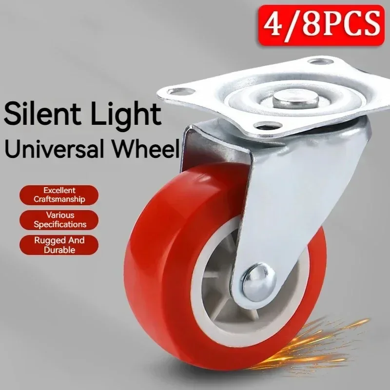 4/8 Pieces Silent Swivel Caster Trolley Swivel Wheel High Load Bearing Swivel Caster Platform Trolley Accessories Furniture Ing