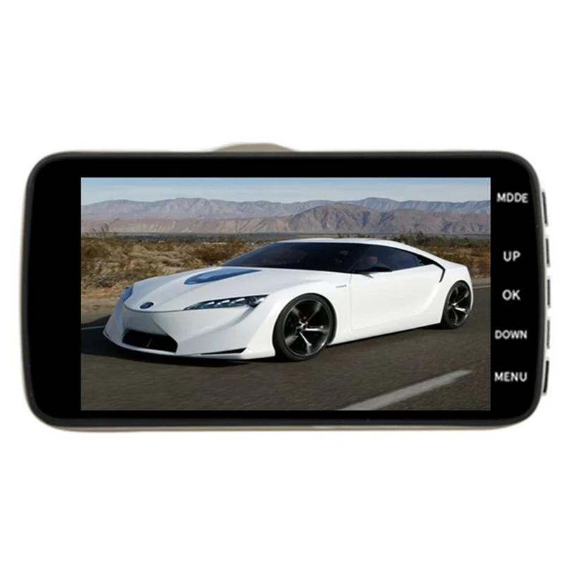 Car DVR 4Inch Dual Lens Car Camera DVR Camcorder Full HD 1080P Night Vision Dash Cam Parking Recorder Video Registrator