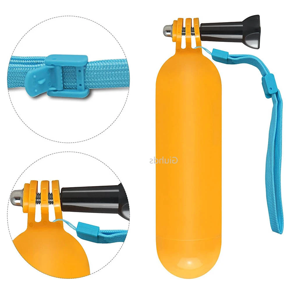 for Go Pro Accessories Yellow Water Floating Grip Monopod Handle Tripod For Gopro Hero 12 11 10 9 8 7 6 5 4 Dji action