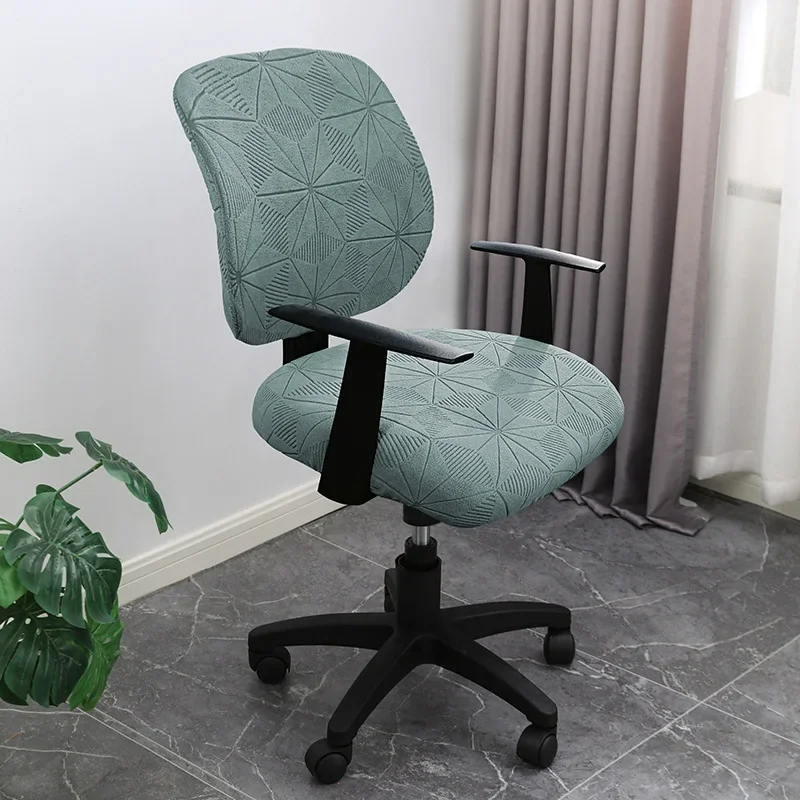 Jacquard-Sesselbezug, dehnbar, Spandex, für Computer, Bürostuhl, staubdicht, für Haustiere, kratzfest, Lift, drehbarer Stuhlbezug