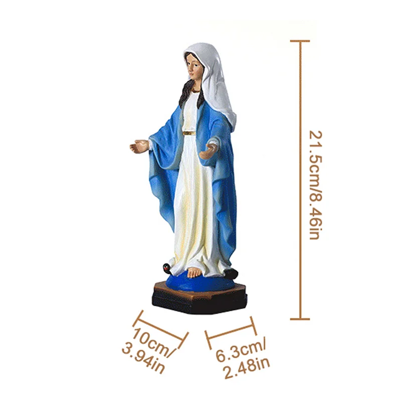 Estatua católica de Nuestra Señora Jesús, suministros religiosos para iglesia, artesanías religiosas de resina, decoración del hogar, regalos de estatuillas