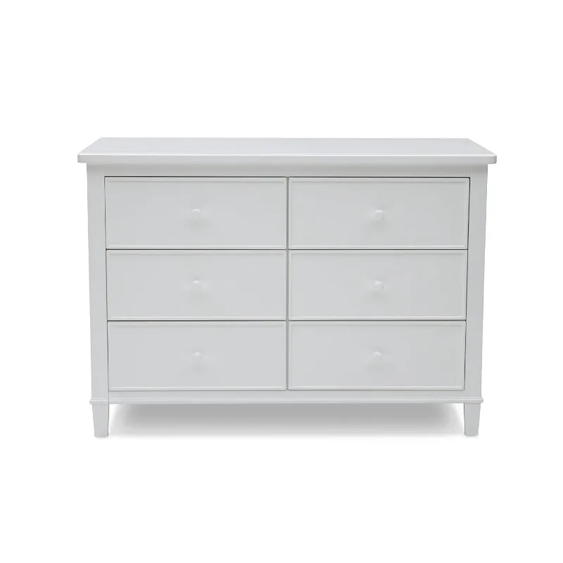 6 Drawer Dresser,Strong and Sturdy Wood Construction Suitable for Easy Assembly of Storage Items in Bedrooms Children's Rooms