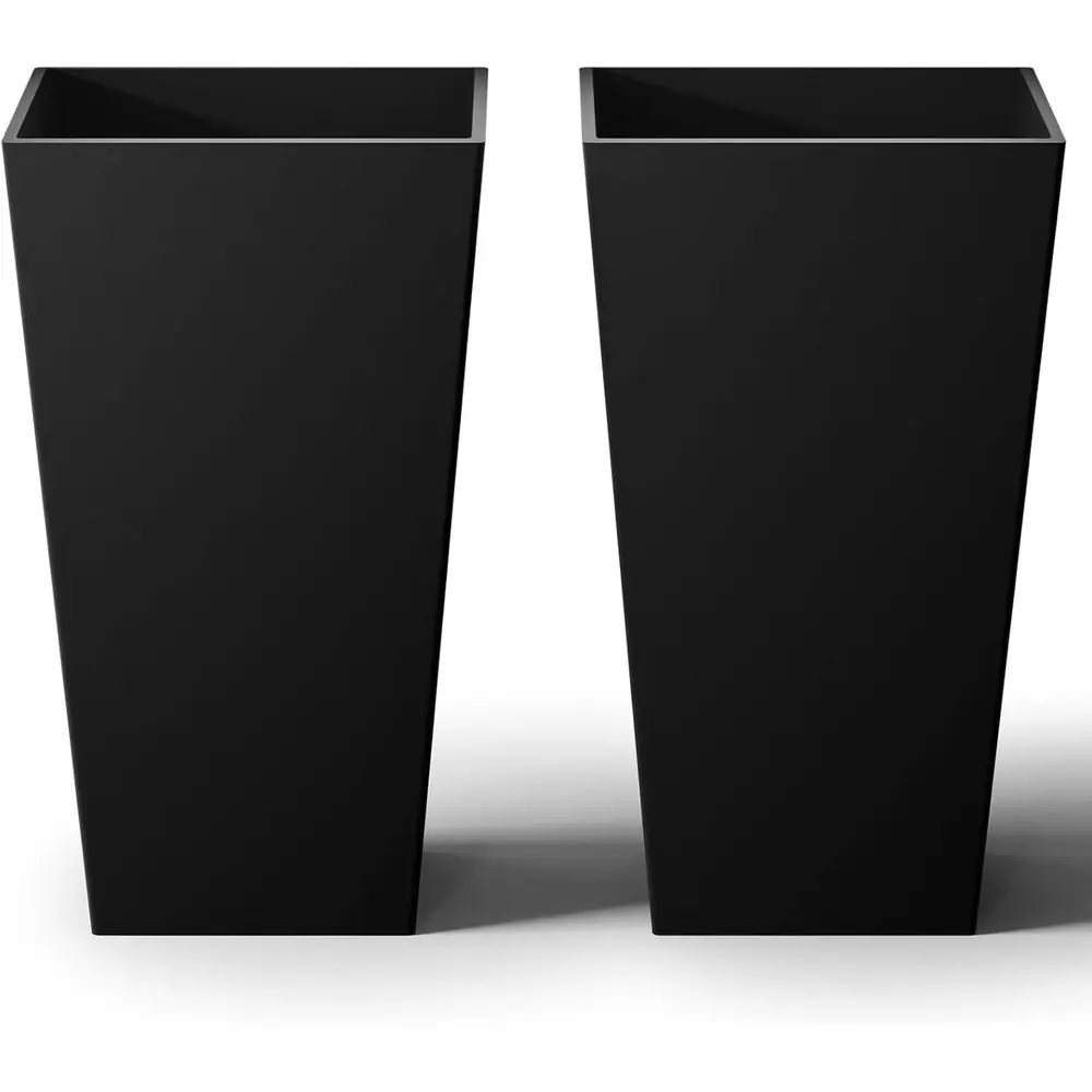 SnugNiture Taper Tall Planters 30 Inch Set o 2, Large Planter or Indoor Outdoor Plants, ern lower Pot Containers Large Decorativ