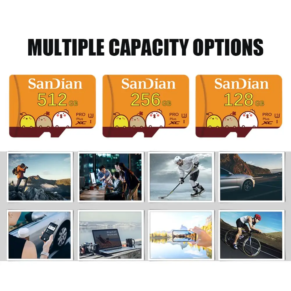 Original Newest Micro Memory Card C10 U3 4K HD Trans 128GB SD Flash Cards For Camera GoPro DJI Nintendo Switch TF Card