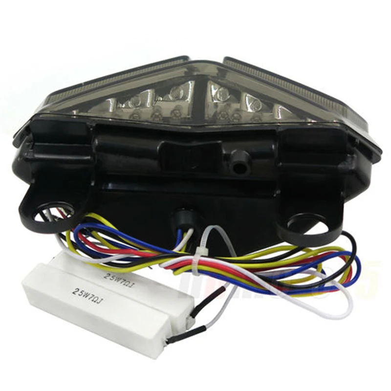 دراجة نارية LED الفرامل بدوره إشارات المتكاملة الخلفية الذيل ضوء الوامض ل Ducati 1098 1098S 1098R 848 Evo Corse Se 1198R 1198S #3