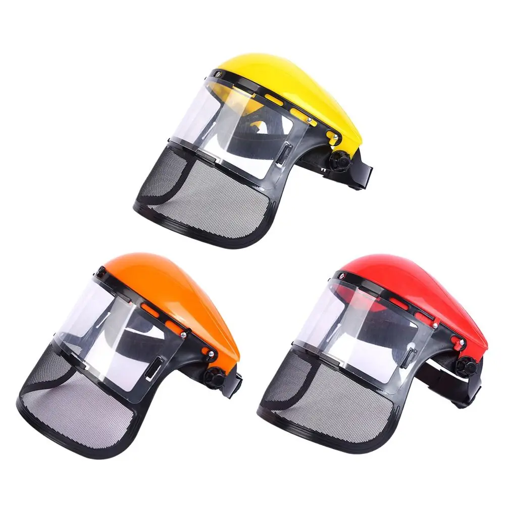 1Pcs New Anti Splashing Grass Protective Mask Anti Dust Face Screen Protection Safety Mask PVC Head-Mounted Grass Trimmer Hat