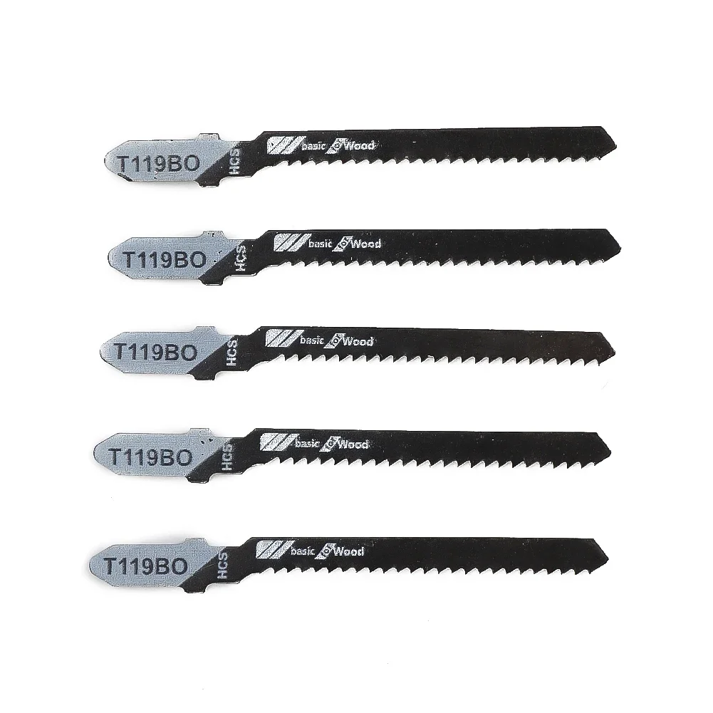 

5pcs T119BO Jigsaw Blades Set T-Shank Jig Saw Blade 12 TPI Metal Wood Assorted Blades For Wood Plastic Metal Cutting Tools