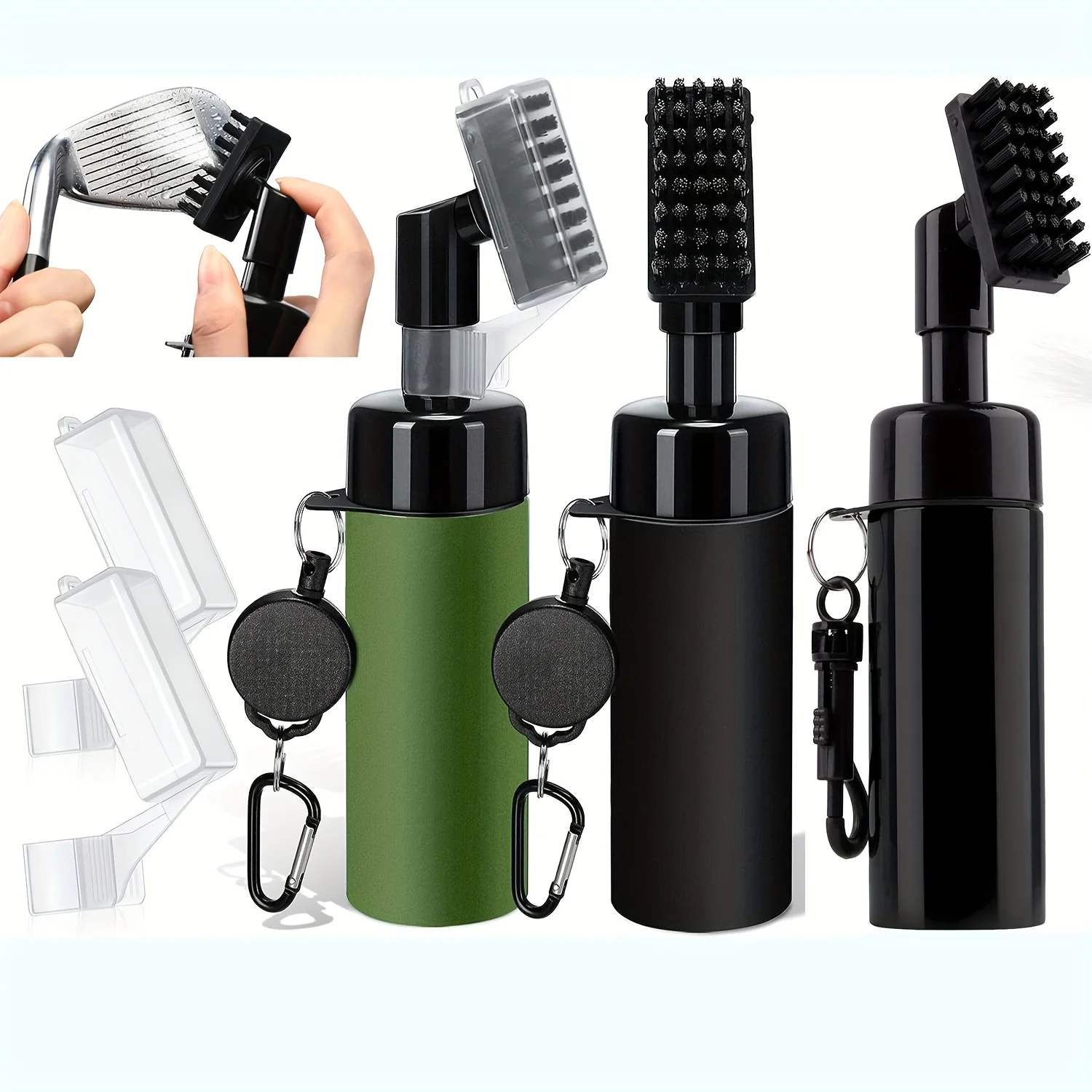 Golf Club Groove Brush Cleaner Tube With Leakproof Reservoir Squeeze Bottle For Easy Cleaning Golf Accessories Tool Set