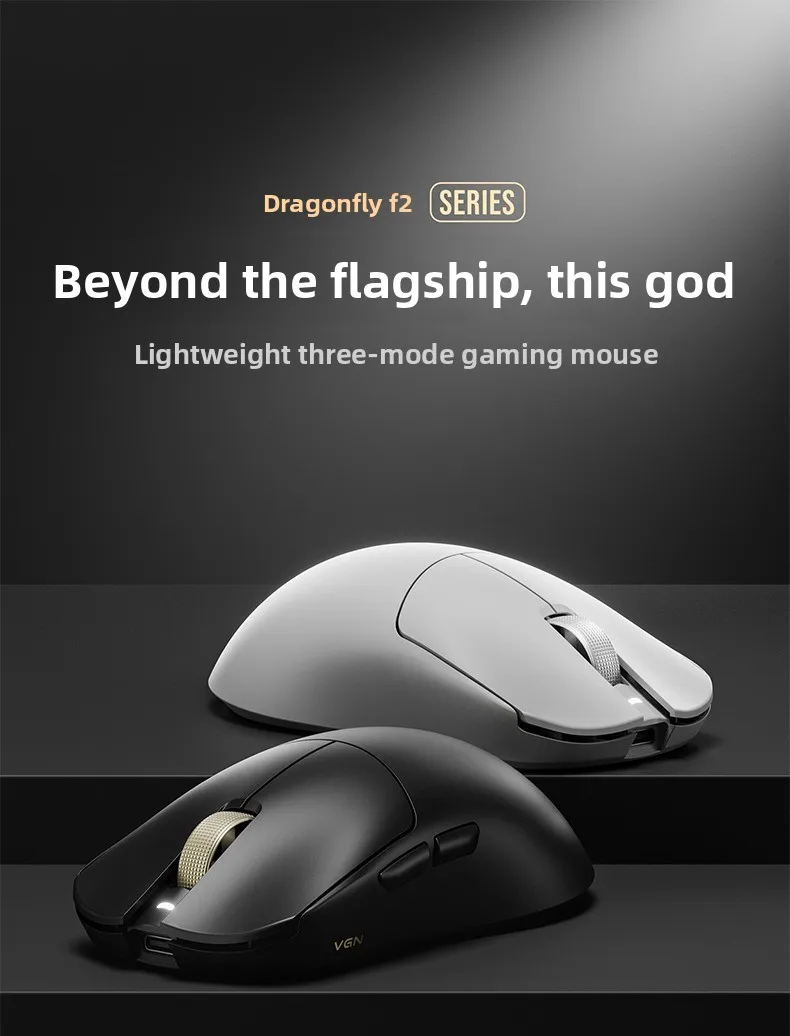 Vgn libélula f2 pro max f2 ultra + mouse para jogos sem fio leve