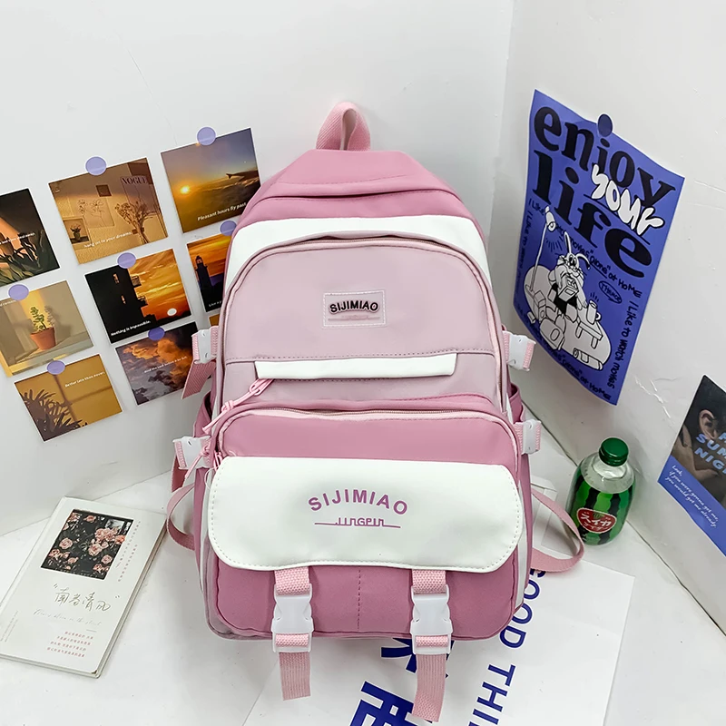 

kids backpack school bags for girls fashion kawaii Candy color backpacks for women classic simple Bookbag mochilas Teenagers bag