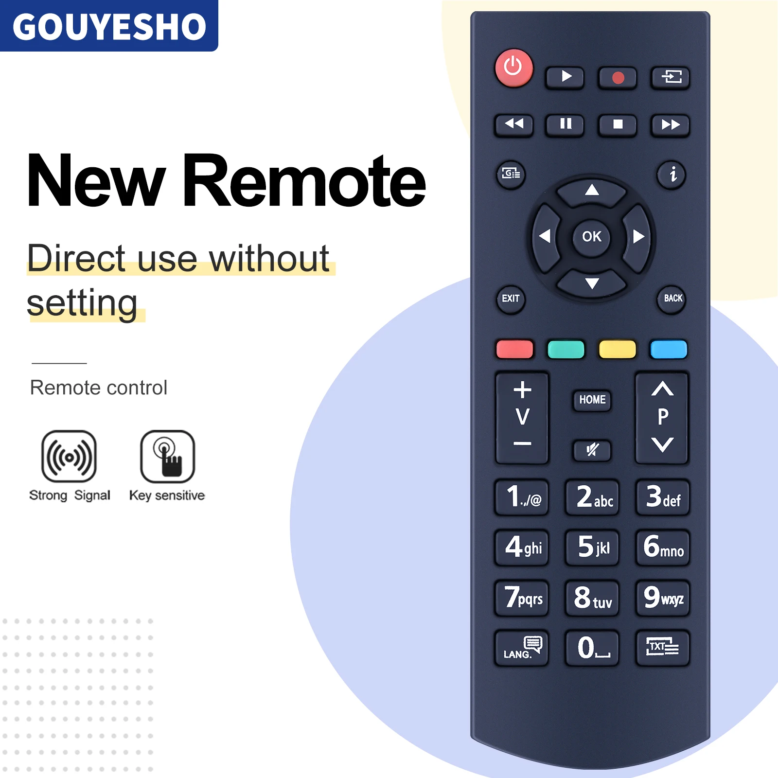 RC39127M Remote Control for Panasonic TV TX-32GW334 TX-24J330E TX-39GW334 TX-24J330B TX-24GW334 TX-32JW344 TX-32J340E TX-32J330E