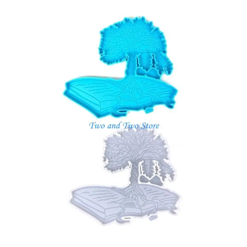 HX6F صفحة الكتاب راتنجات الايبوكسي قالب شجرة سيليكون قوالب DIY الفن جدار الحرفية للمنزل غرفة المعيشة شنقا الزينة #3